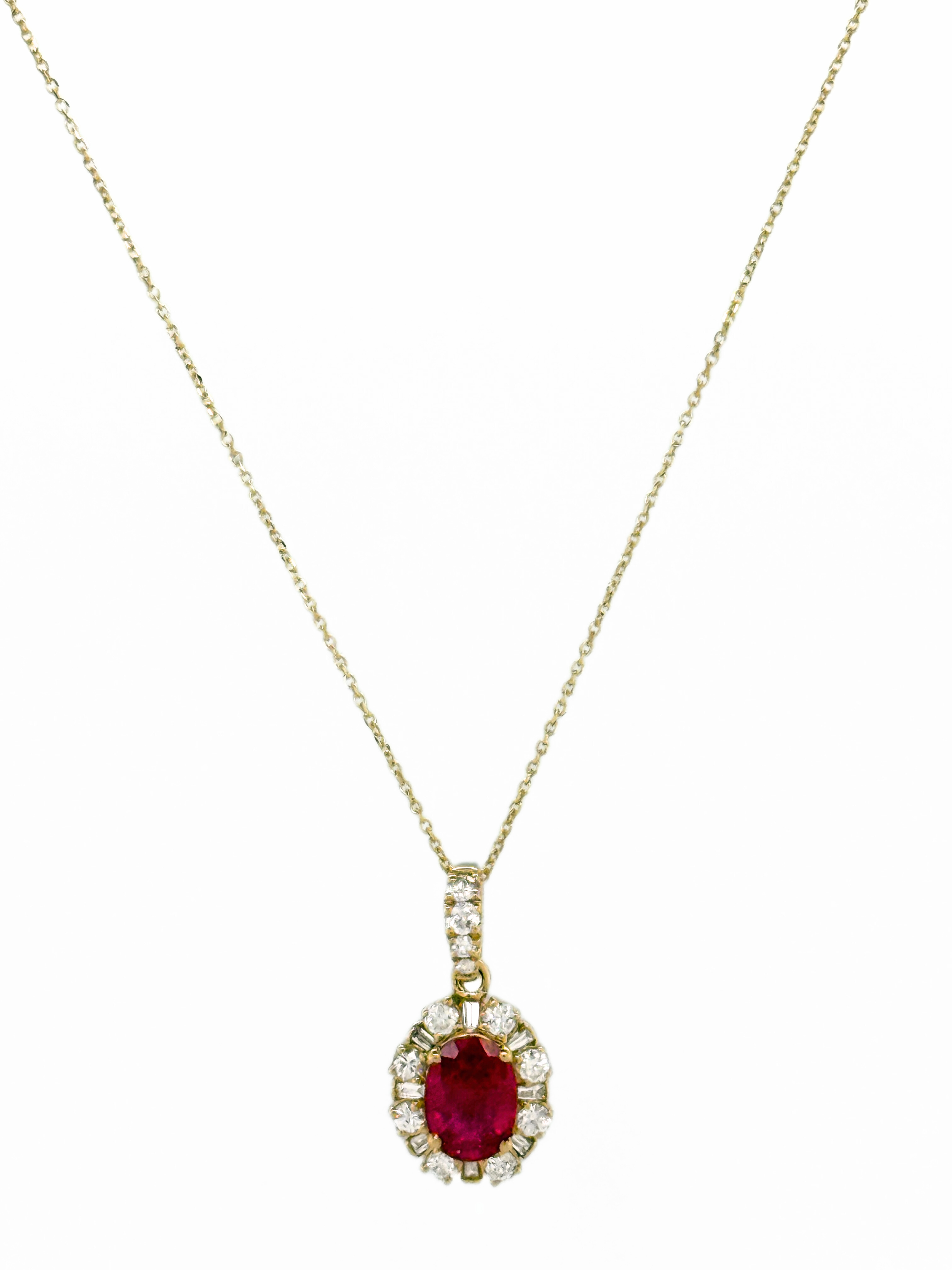 GFRUBY PENDANT W/CHAIN-116660